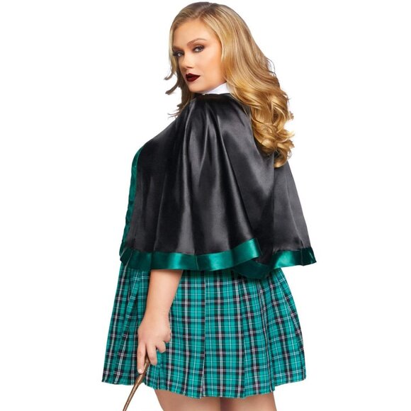 Plus Size Sinister Spellcaster Costume– 3 PC Magical School Girl Outfit - Picture 2 of 2